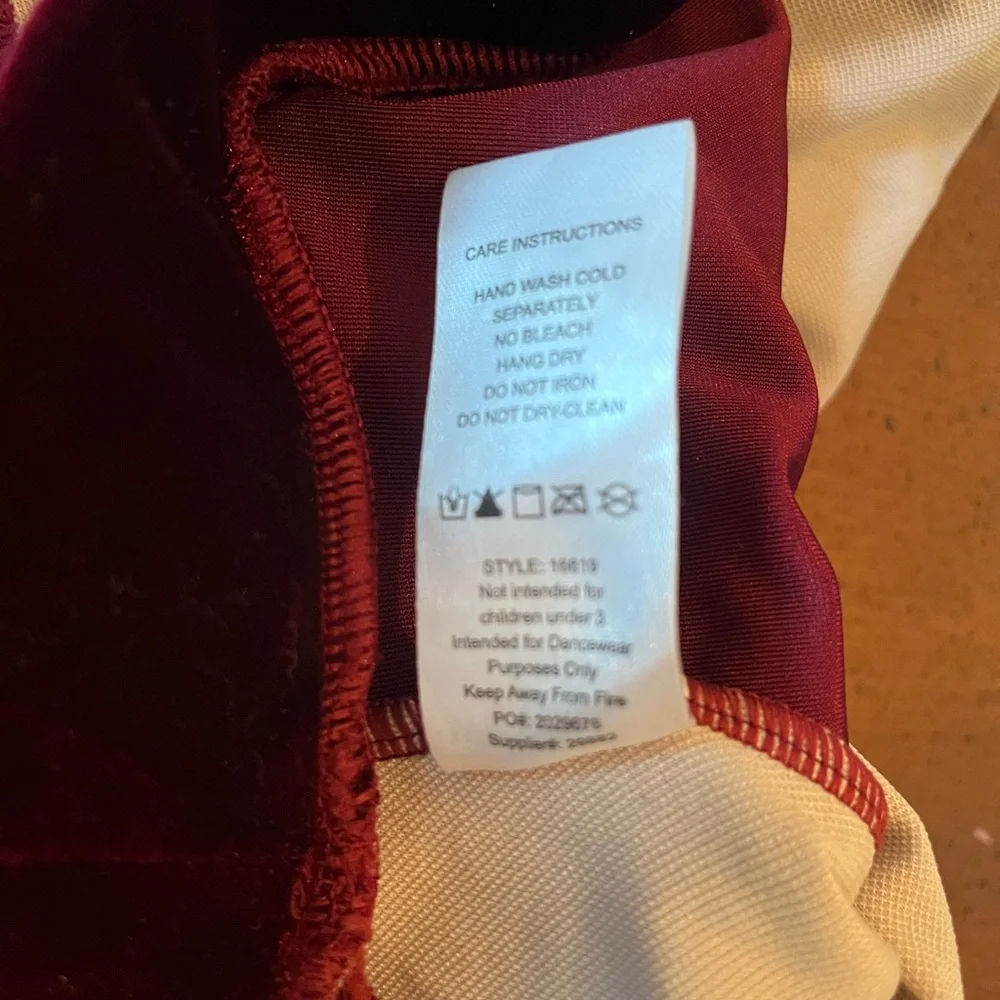 Weissman Mixify Black Cherry 2-Piece Velvet Dance Costume - Medium Adult - Picture 7 of 12